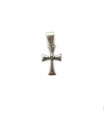 PE001364 Genuine sterling silver religious pendant solid hallmarked 925 small Cross
